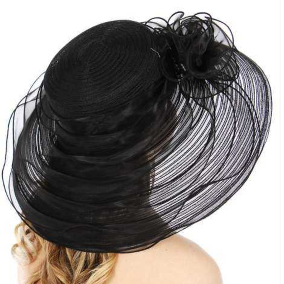 Layered ribbon dress hat main image 3